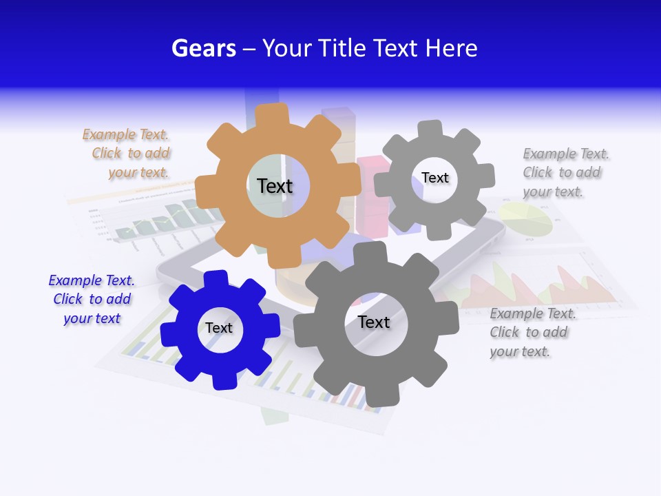 A Tablet With A Colorful Diagram On Top Of It PowerPoint Template