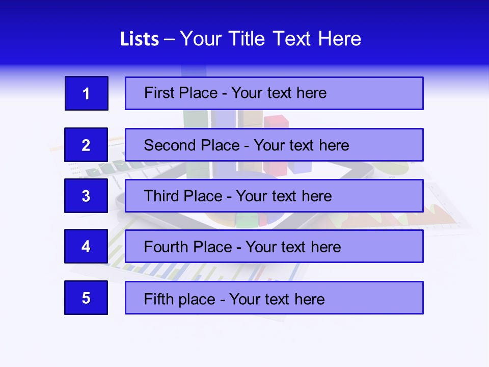 A Tablet With A Colorful Diagram On Top Of It PowerPoint Template