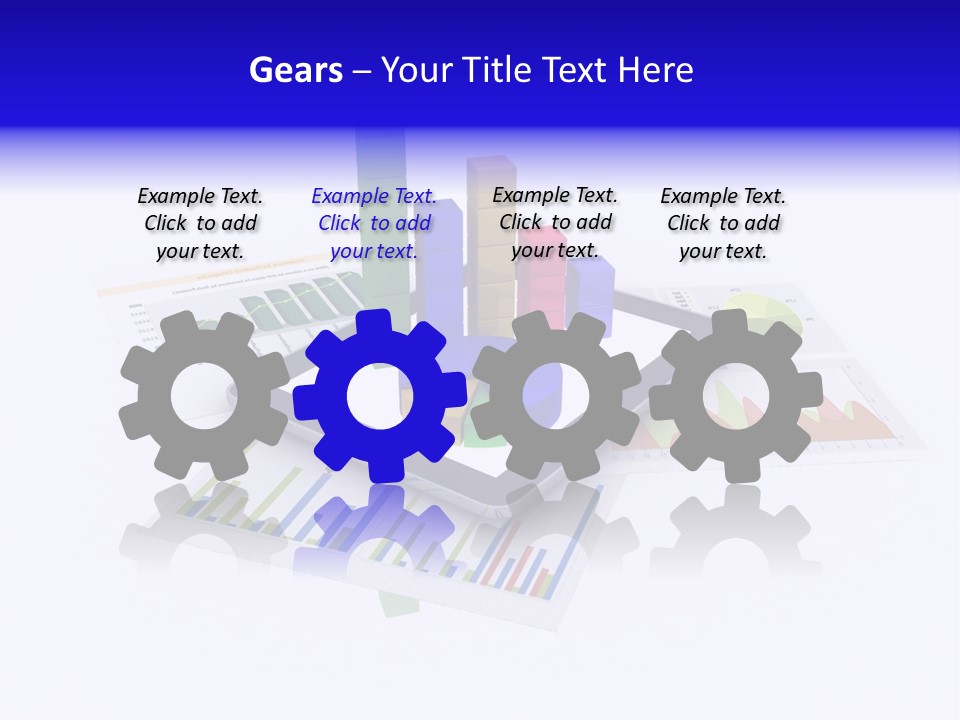 A Tablet With A Colorful Diagram On Top Of It PowerPoint Template