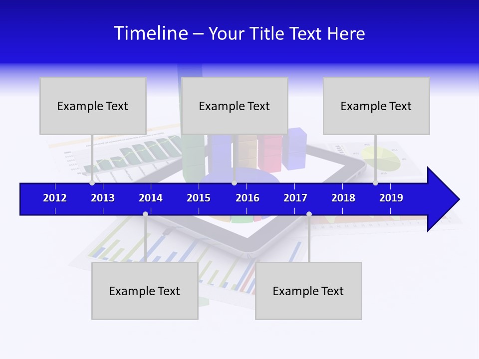 A Tablet With A Colorful Diagram On Top Of It PowerPoint Template
