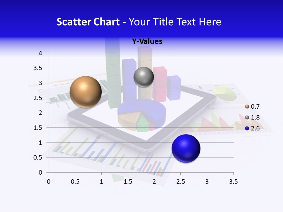 A Tablet With A Colorful Diagram On Top Of It PowerPoint Template