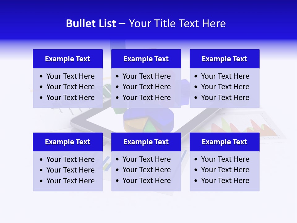 A Tablet With A Colorful Diagram On Top Of It PowerPoint Template