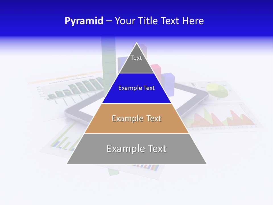 A Tablet With A Colorful Diagram On Top Of It PowerPoint Template