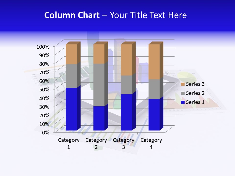 A Tablet With A Colorful Diagram On Top Of It PowerPoint Template
