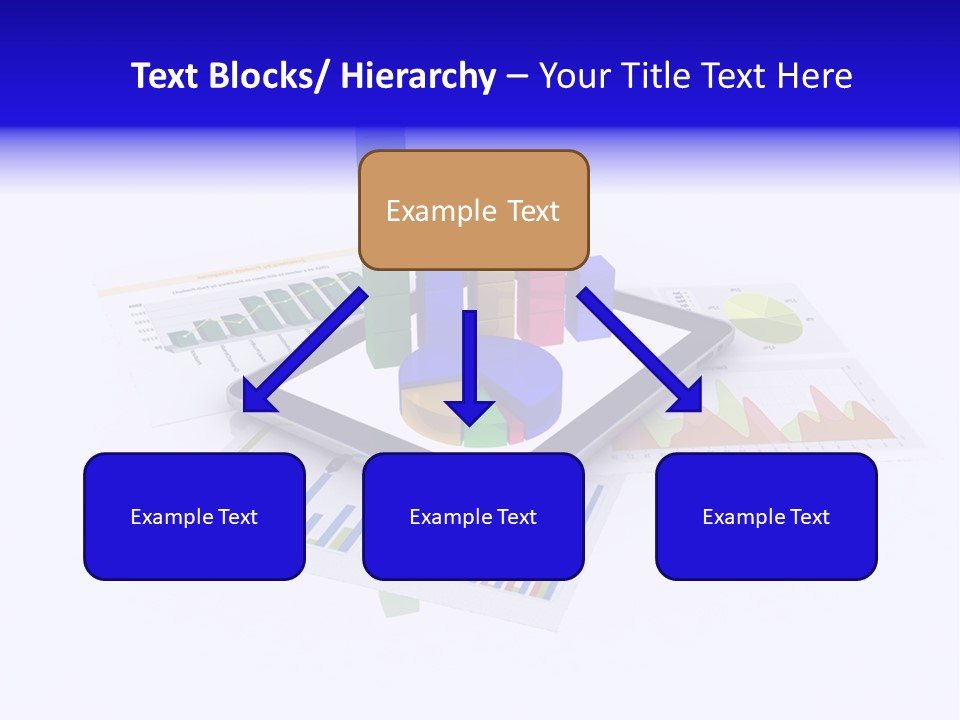 A Tablet With A Colorful Diagram On Top Of It PowerPoint Template