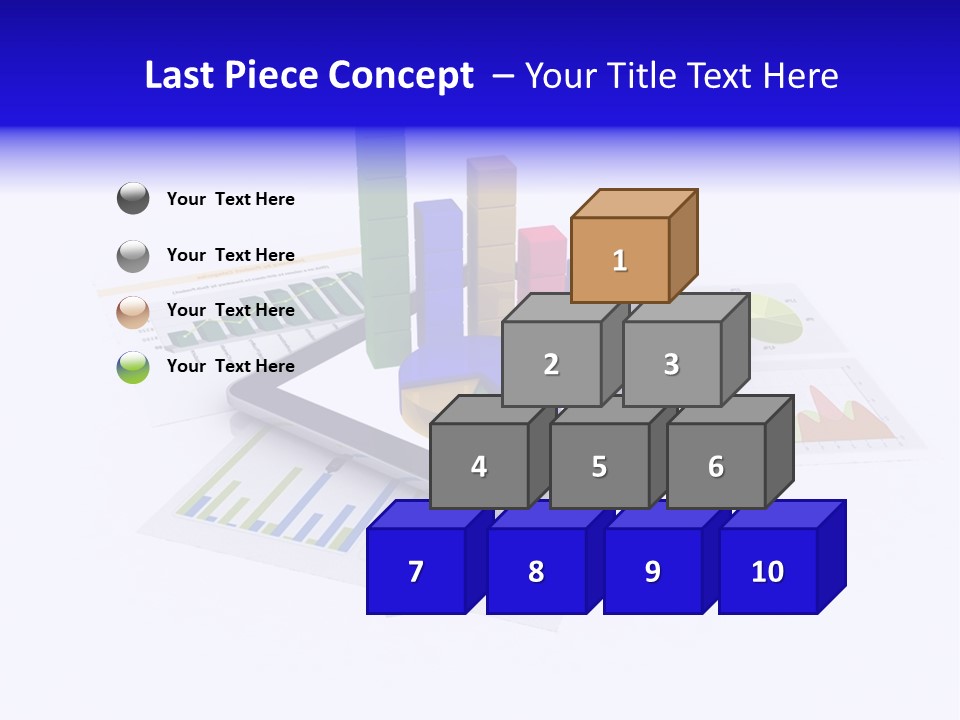 A Tablet With A Colorful Diagram On Top Of It PowerPoint Template