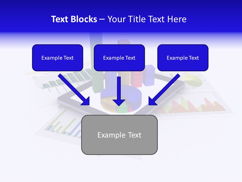 A Tablet With A Colorful Diagram On Top Of It PowerPoint Template