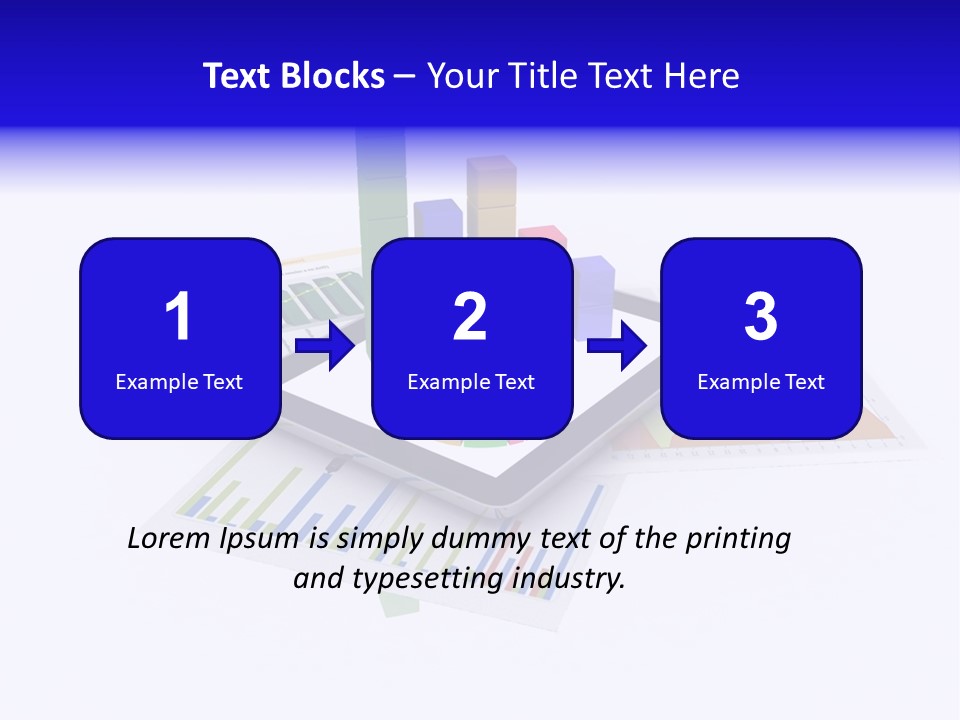 A Tablet With A Colorful Diagram On Top Of It PowerPoint Template