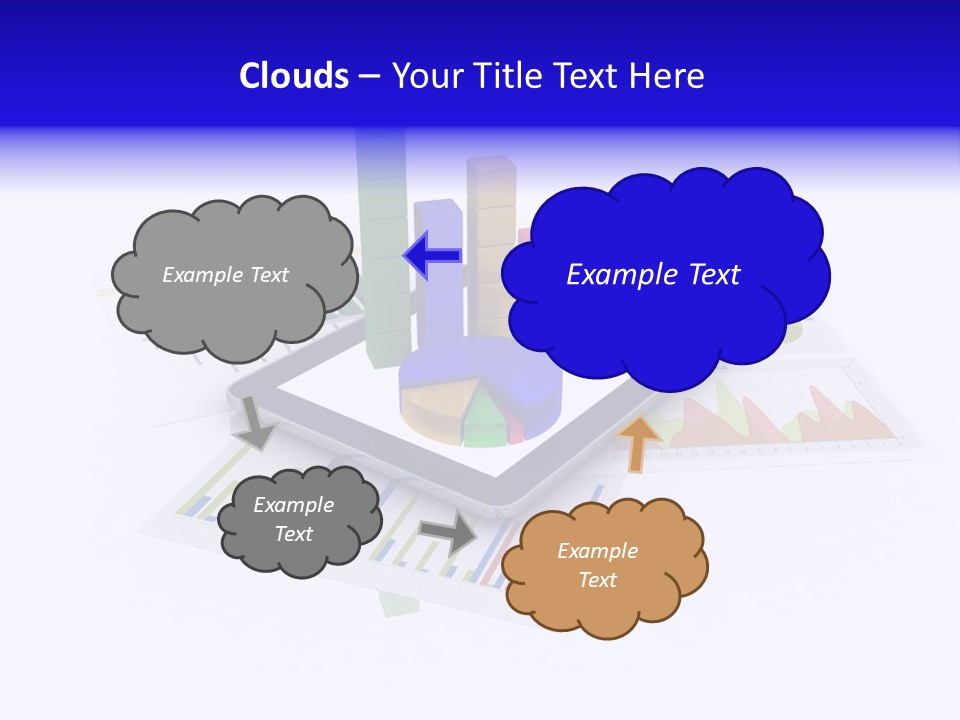 A Tablet With A Colorful Diagram On Top Of It PowerPoint Template