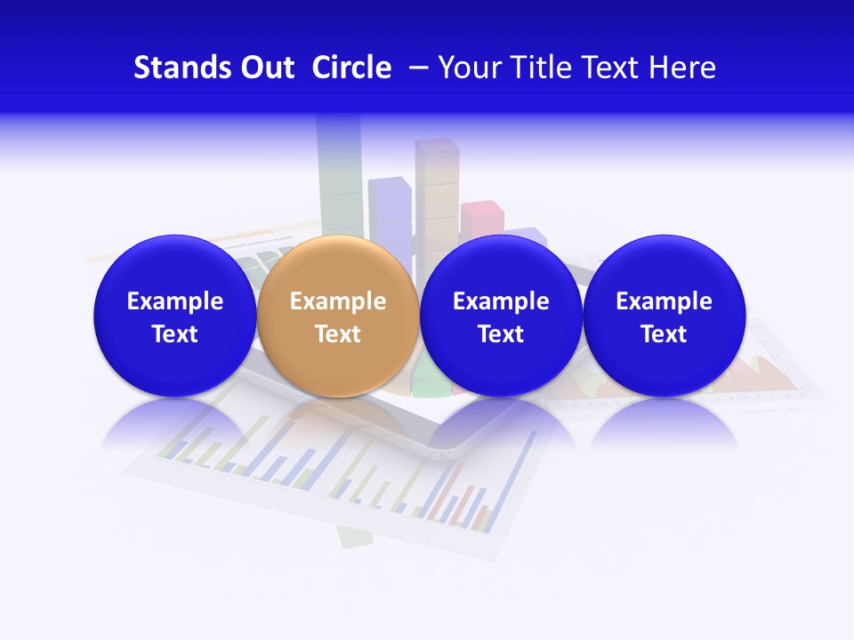 A Tablet With A Colorful Diagram On Top Of It PowerPoint Template