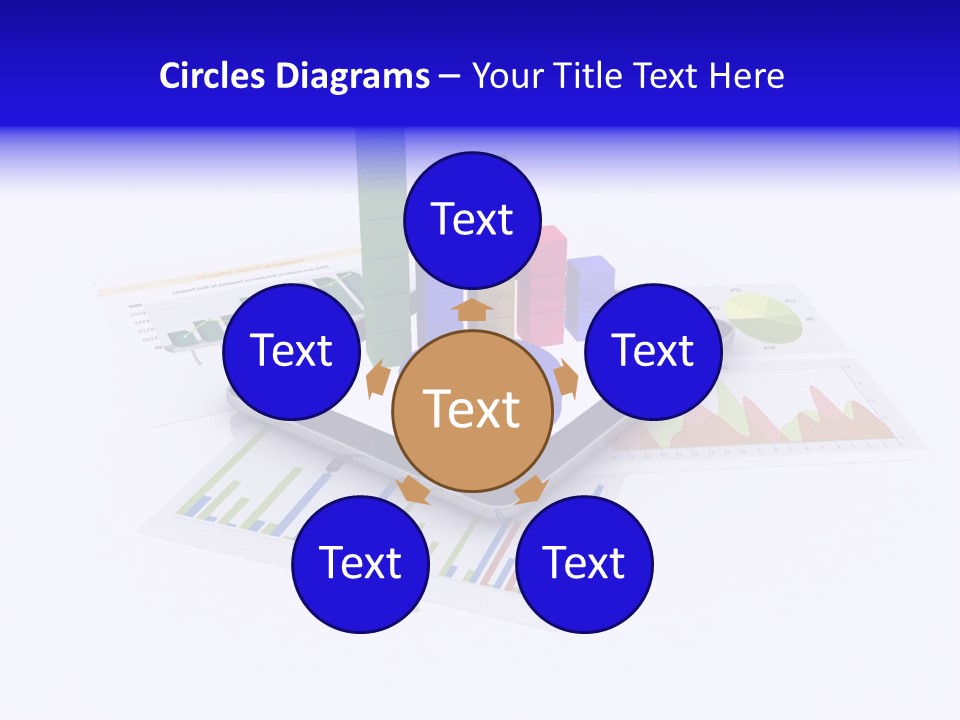 A Tablet With A Colorful Diagram On Top Of It PowerPoint Template