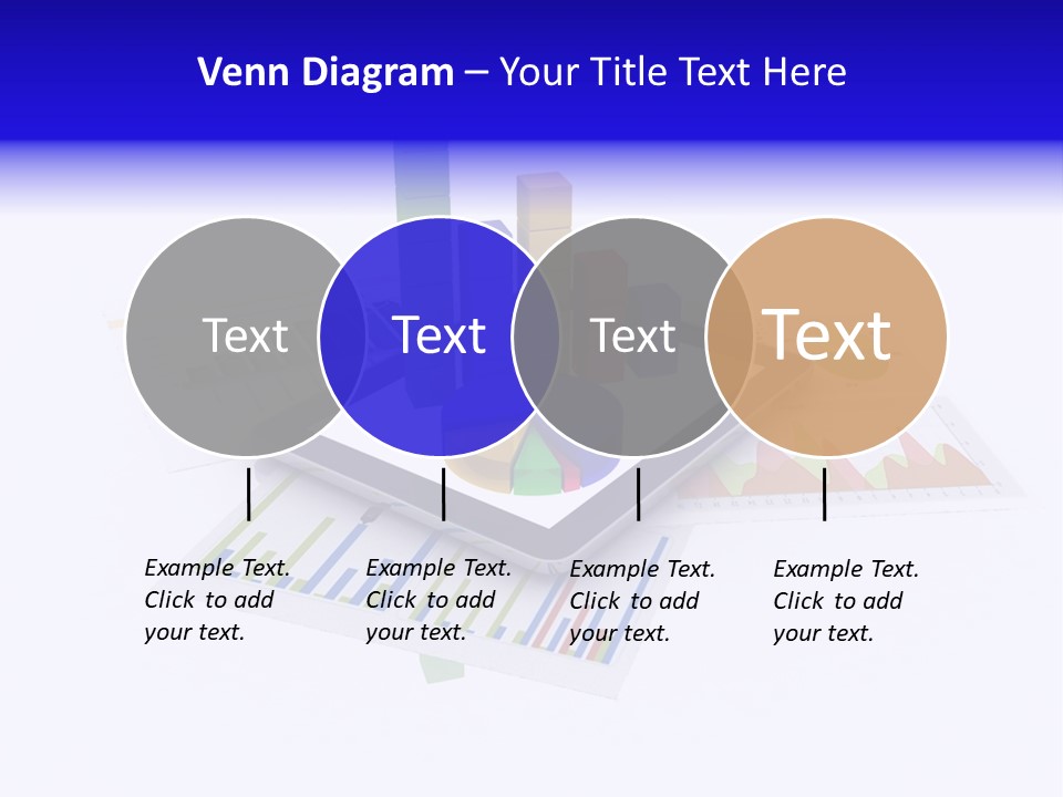 A Tablet With A Colorful Diagram On Top Of It PowerPoint Template