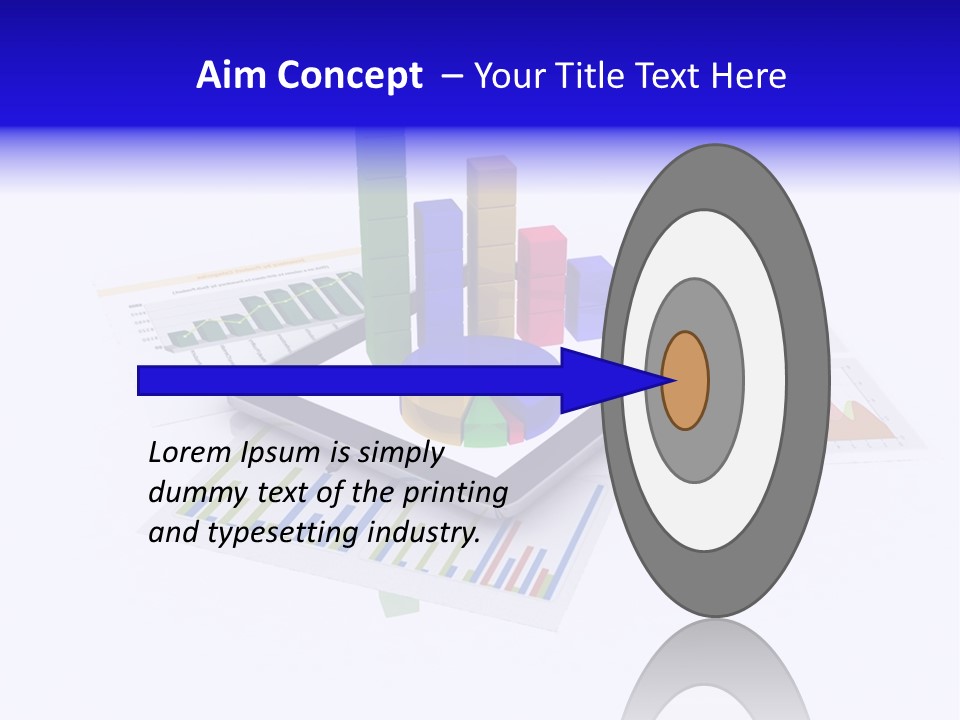 A Tablet With A Colorful Diagram On Top Of It PowerPoint Template