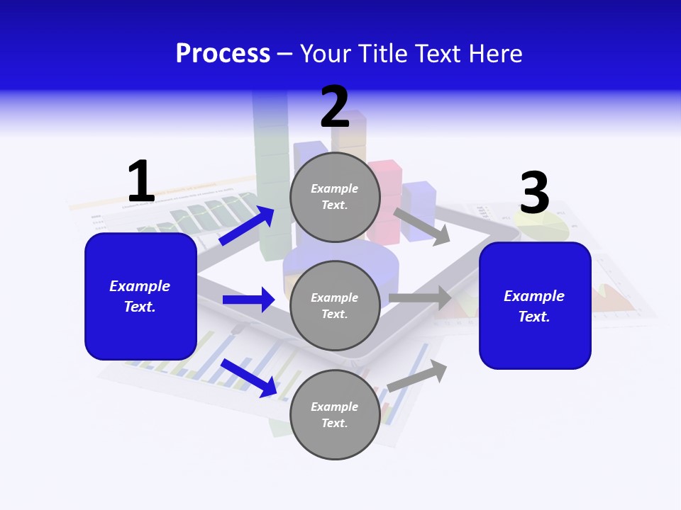 A Tablet With A Colorful Diagram On Top Of It PowerPoint Template