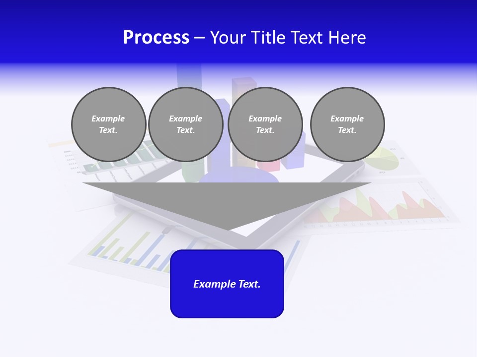 A Tablet With A Colorful Diagram On Top Of It PowerPoint Template