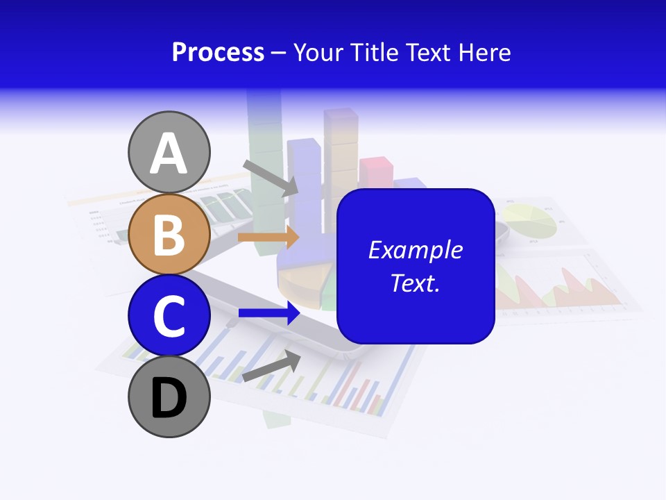 A Tablet With A Colorful Diagram On Top Of It PowerPoint Template