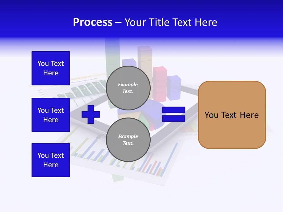 A Tablet With A Colorful Diagram On Top Of It PowerPoint Template