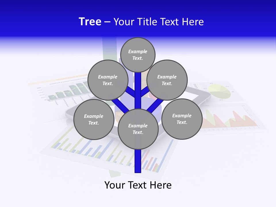 A Tablet With A Colorful Diagram On Top Of It PowerPoint Template