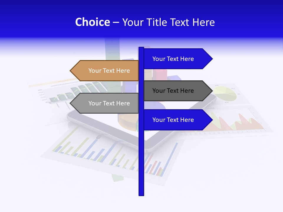 A Tablet With A Colorful Diagram On Top Of It PowerPoint Template