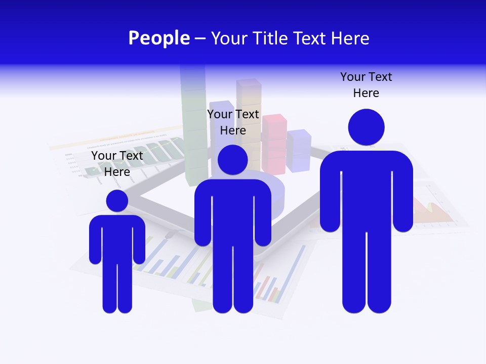 A Tablet With A Colorful Diagram On Top Of It PowerPoint Template