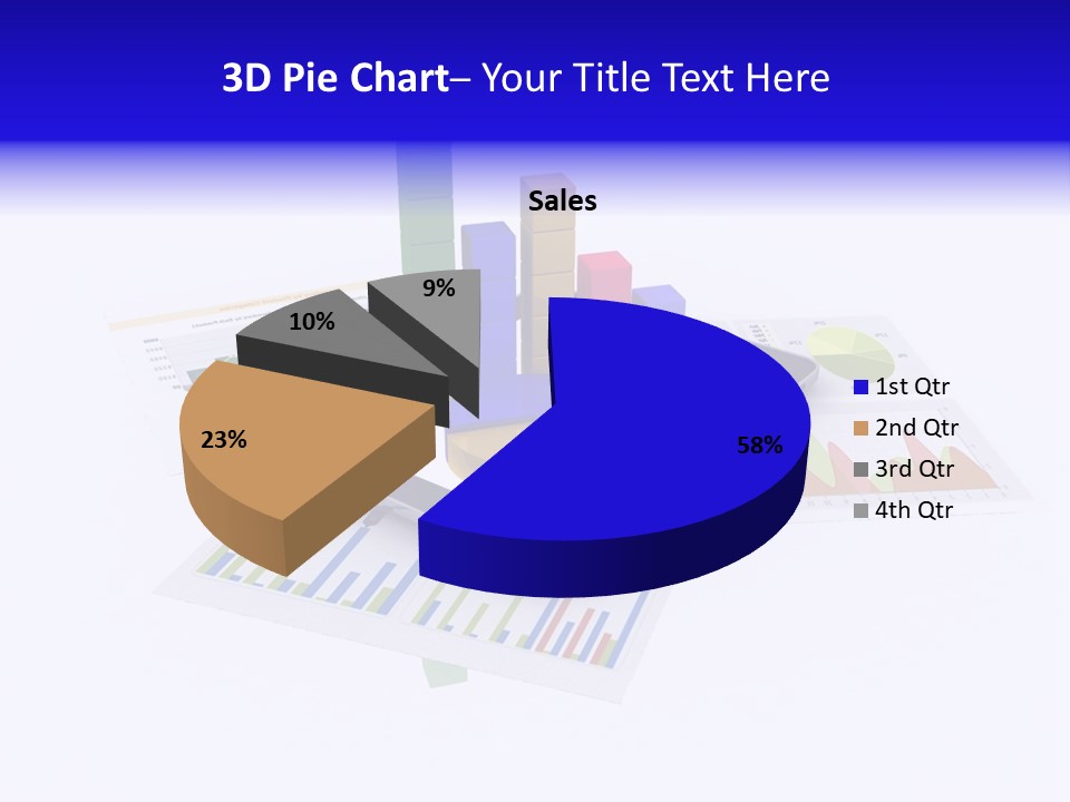 A Tablet With A Colorful Diagram On Top Of It PowerPoint Template
