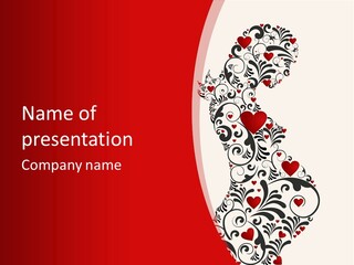 Women Silhouette Pregnancy PowerPoint Template