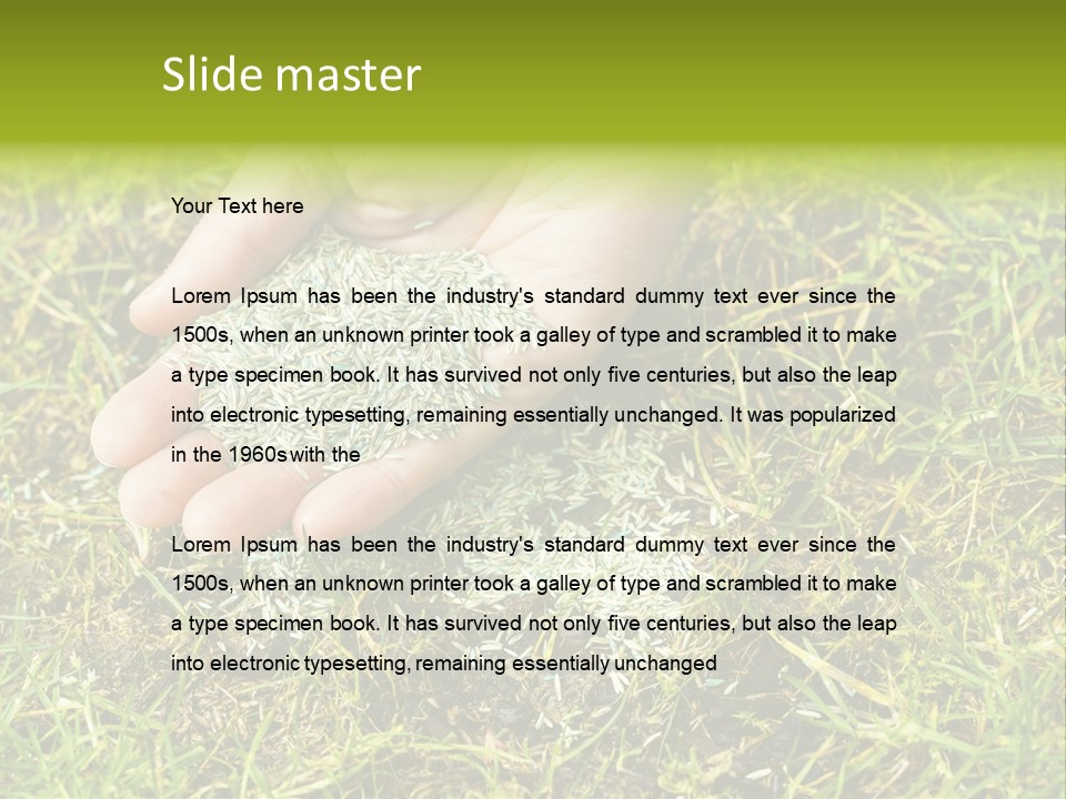 Maintenance Hand Seeding PowerPoint Template