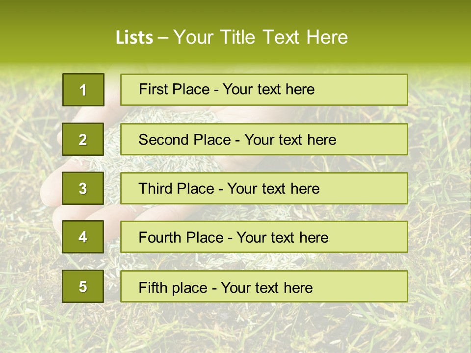 Maintenance Hand Seeding PowerPoint Template