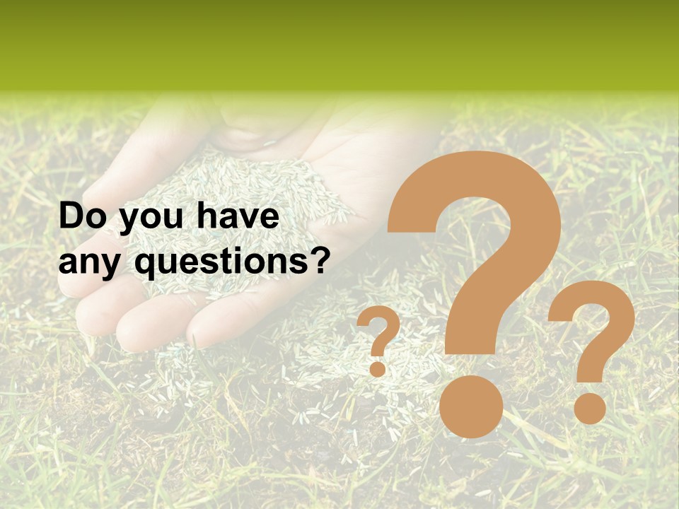 Maintenance Hand Seeding PowerPoint Template