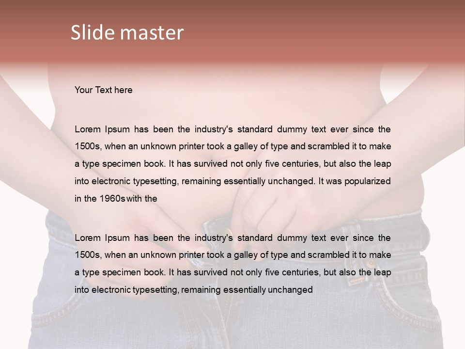 Navel Getting Dressed Cellulite PowerPoint Template