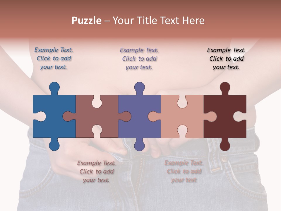 Navel Getting Dressed Cellulite PowerPoint Template