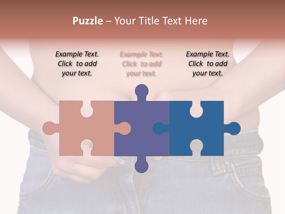 Navel Getting Dressed Cellulite PowerPoint Template