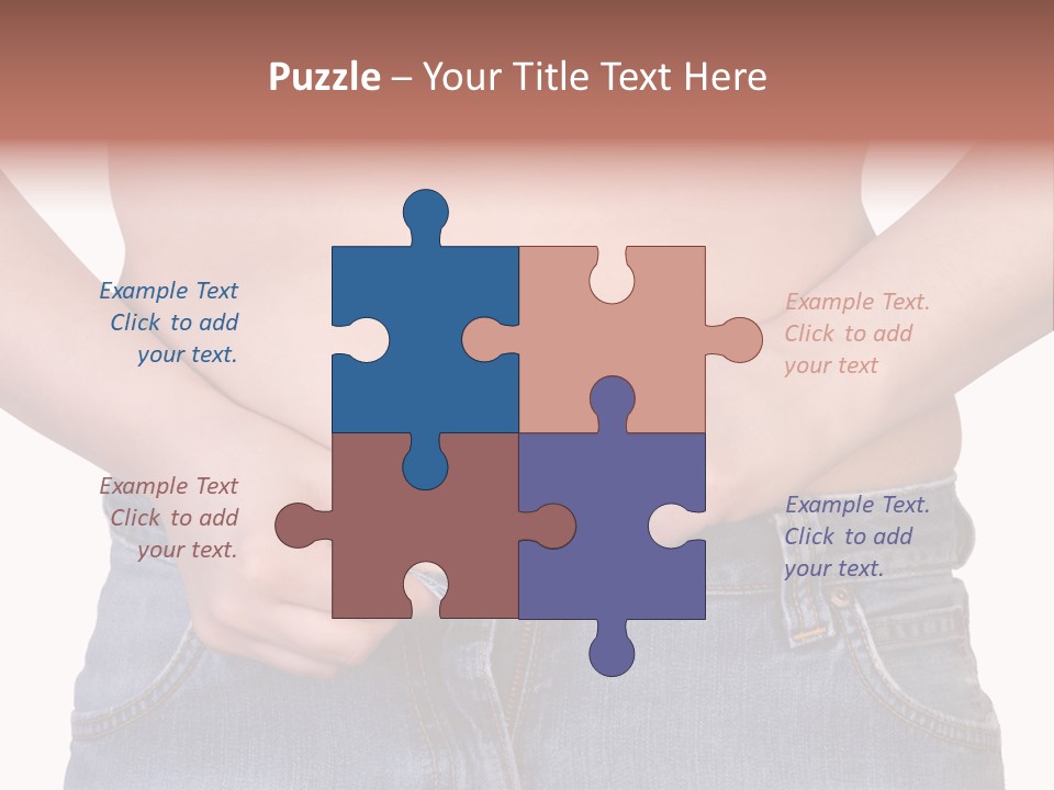 Navel Getting Dressed Cellulite PowerPoint Template