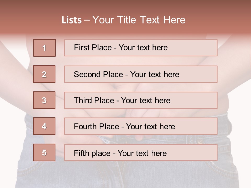 Navel Getting Dressed Cellulite PowerPoint Template