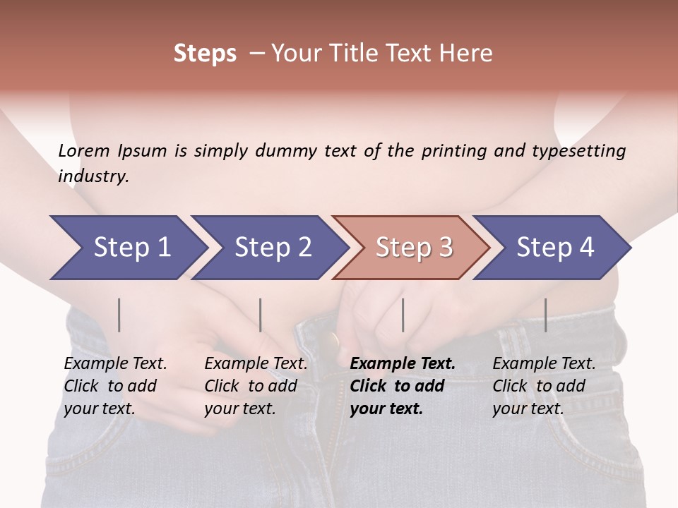 Navel Getting Dressed Cellulite PowerPoint Template