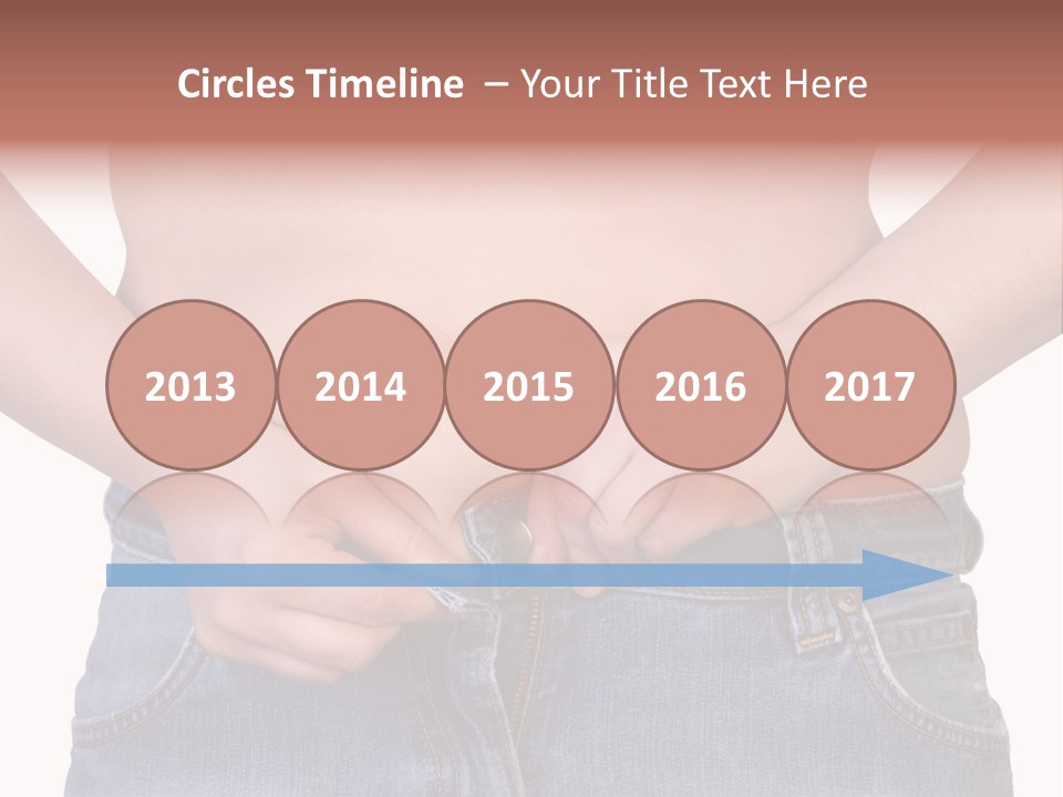 Navel Getting Dressed Cellulite PowerPoint Template