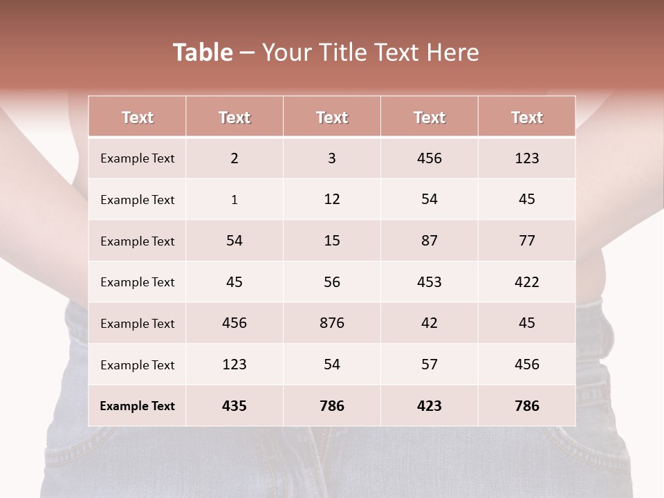Navel Getting Dressed Cellulite PowerPoint Template