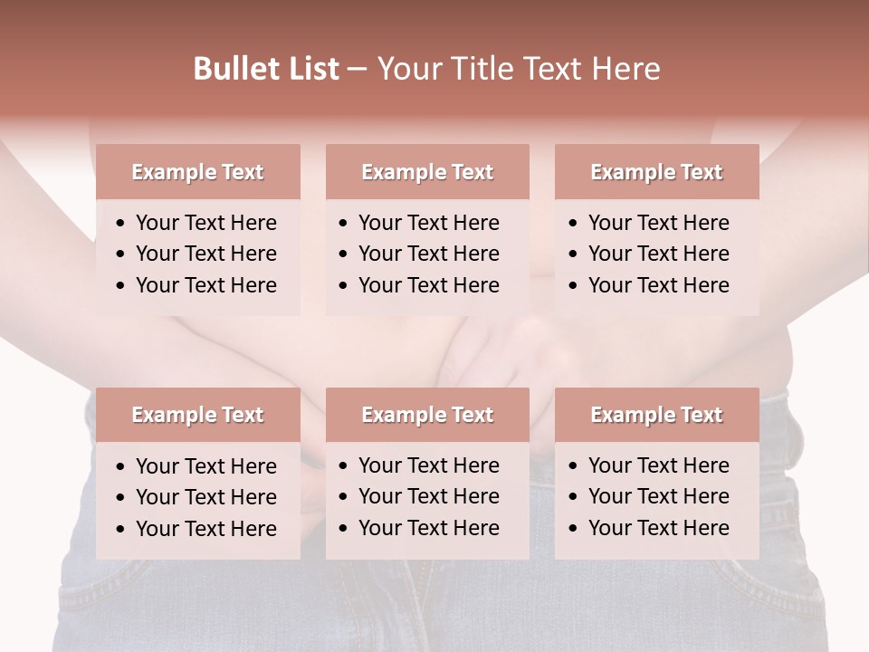 Navel Getting Dressed Cellulite PowerPoint Template