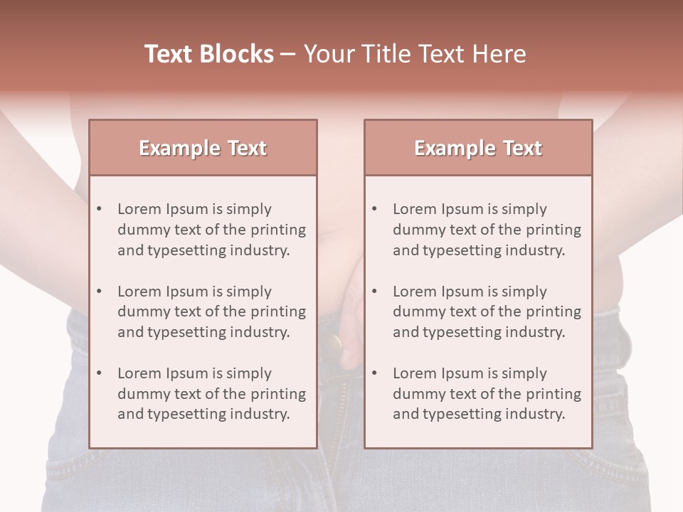 Navel Getting Dressed Cellulite PowerPoint Template