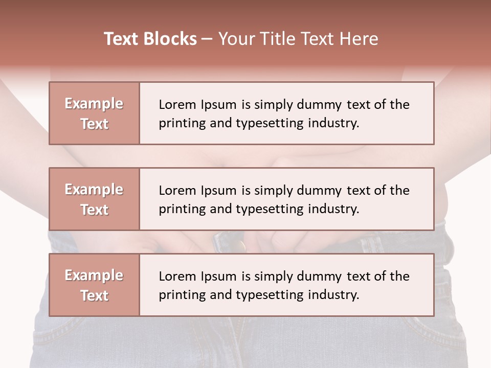 Navel Getting Dressed Cellulite PowerPoint Template