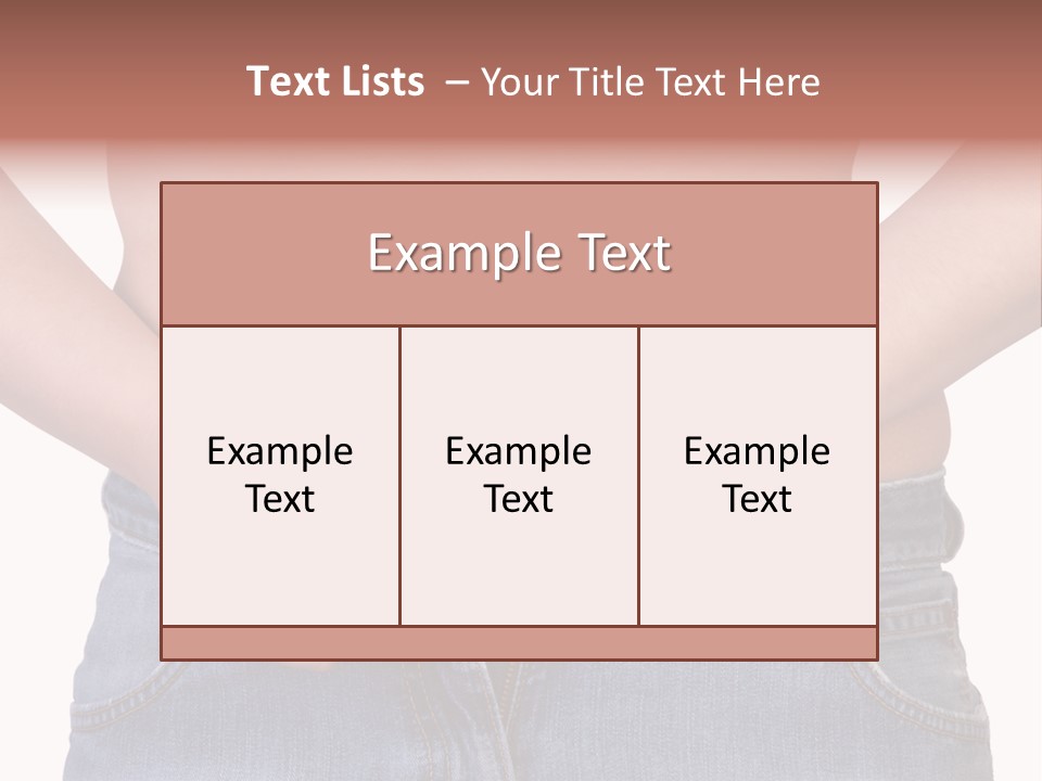 Navel Getting Dressed Cellulite PowerPoint Template