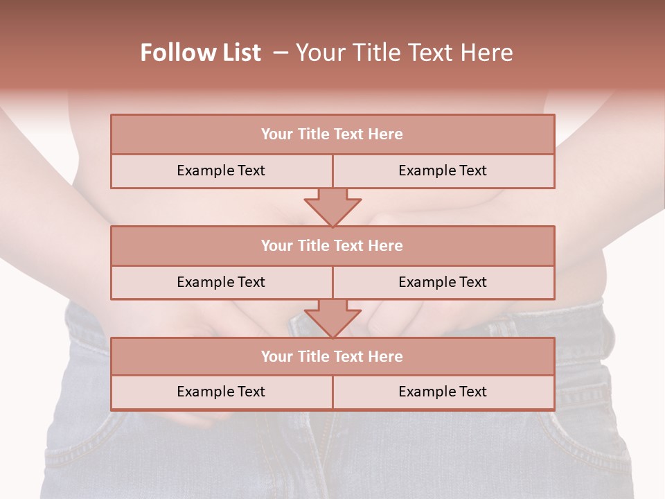 Navel Getting Dressed Cellulite PowerPoint Template