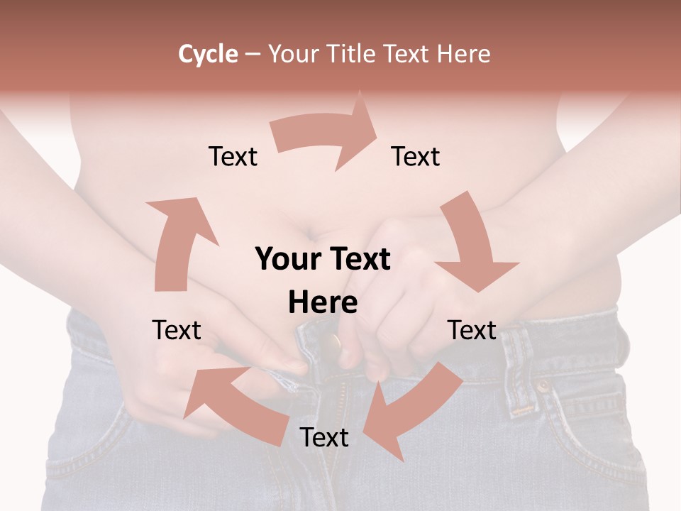 Navel Getting Dressed Cellulite PowerPoint Template