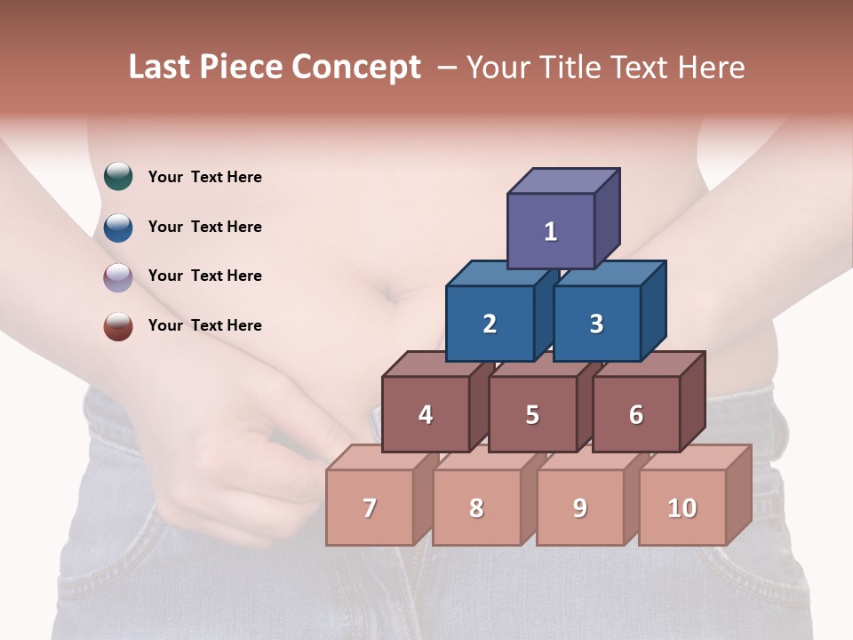 Navel Getting Dressed Cellulite PowerPoint Template