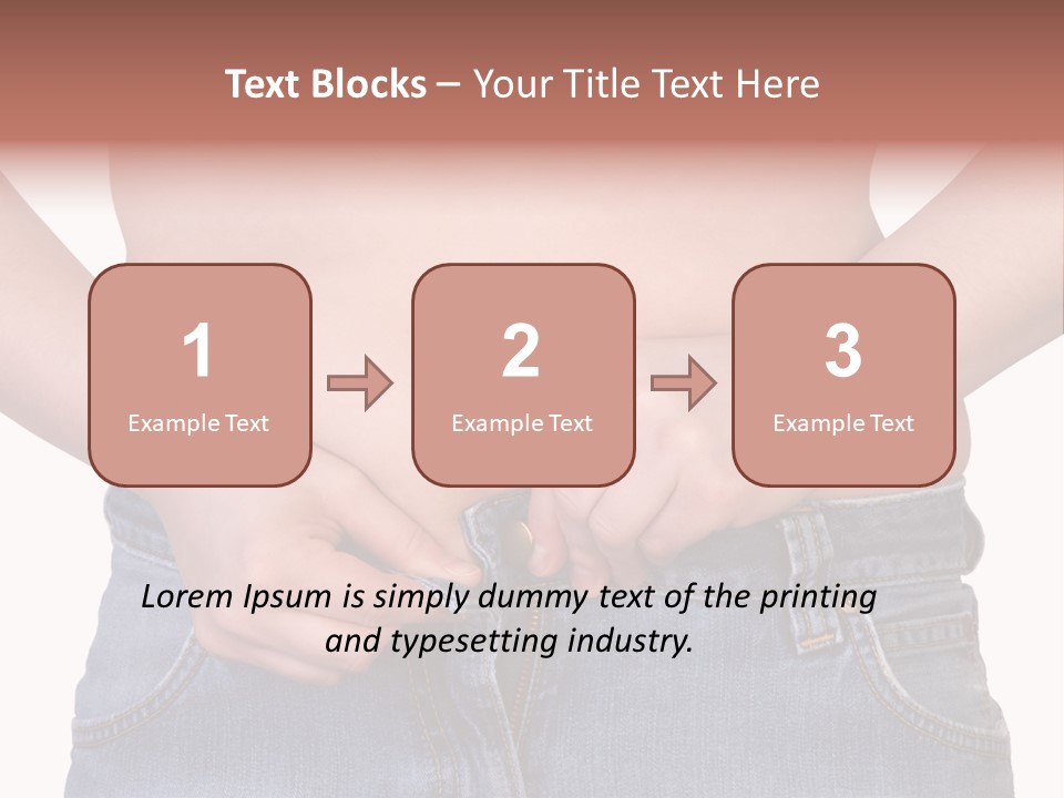 Navel Getting Dressed Cellulite PowerPoint Template