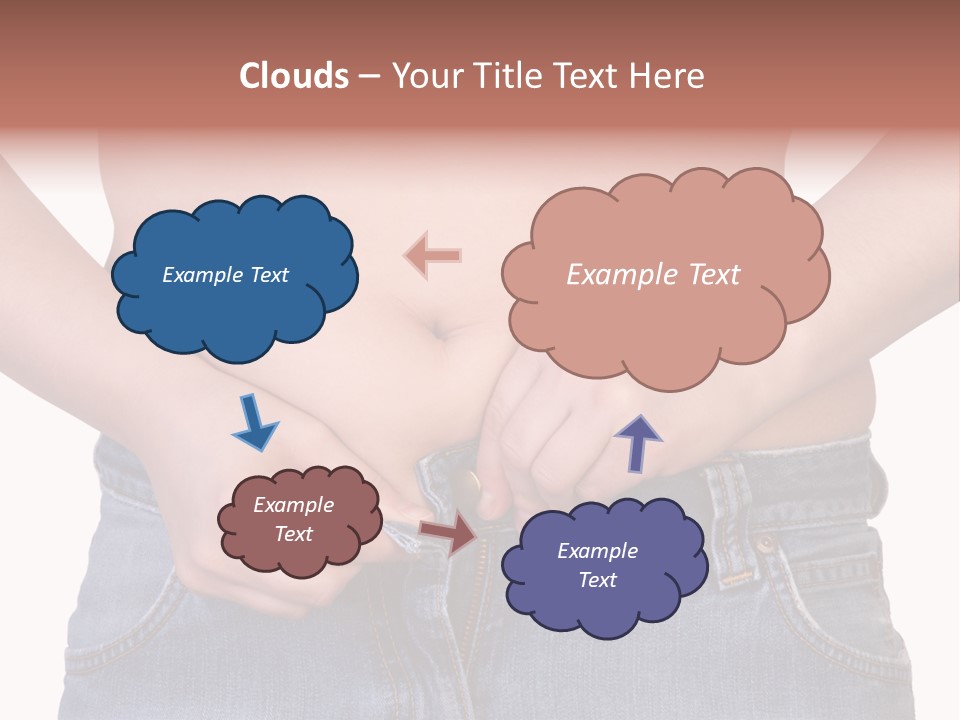 Navel Getting Dressed Cellulite PowerPoint Template