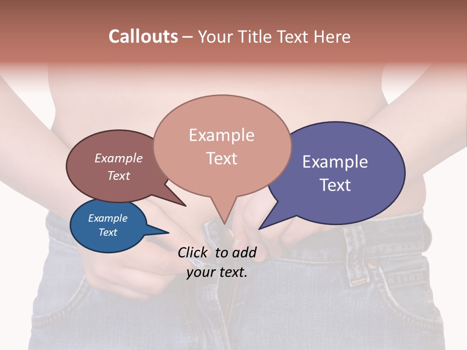 Navel Getting Dressed Cellulite PowerPoint Template