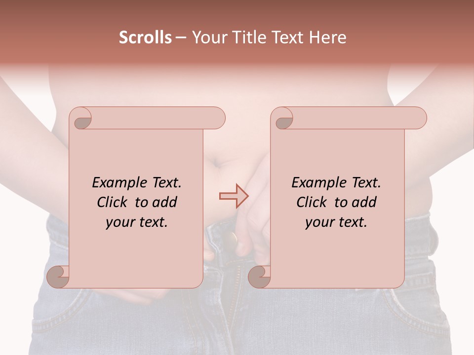 Navel Getting Dressed Cellulite PowerPoint Template