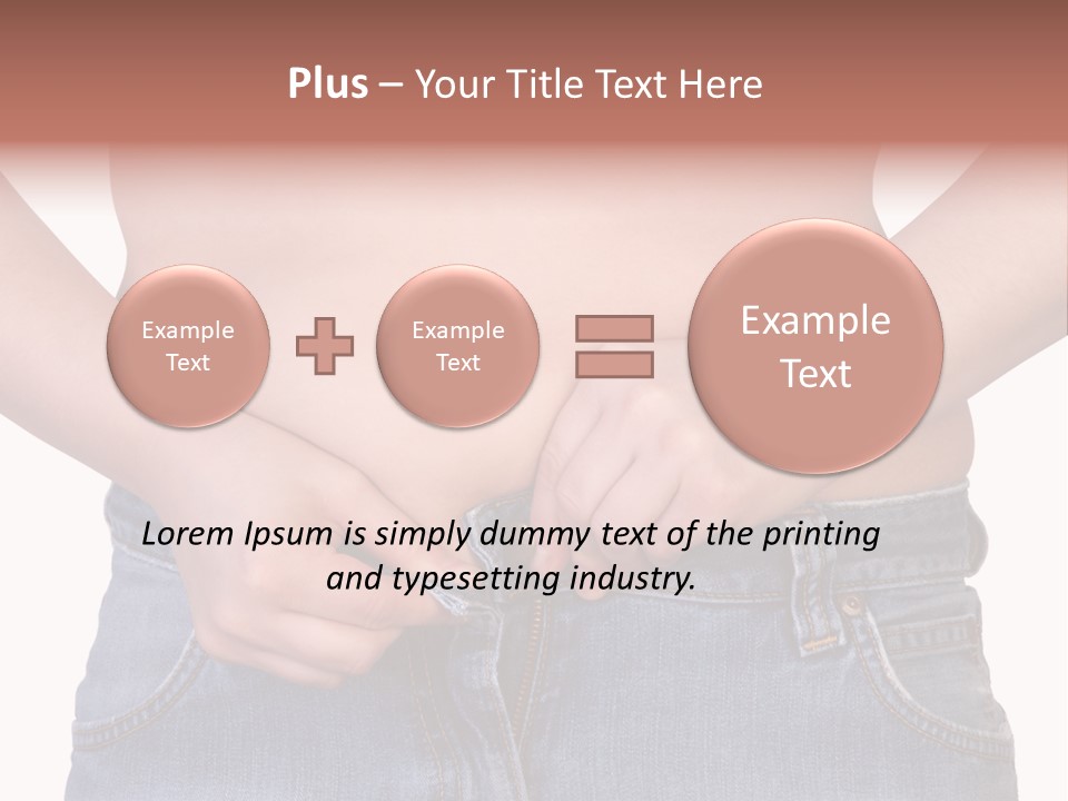 Navel Getting Dressed Cellulite PowerPoint Template