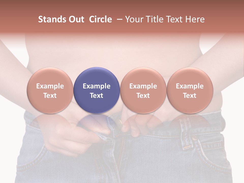 Navel Getting Dressed Cellulite PowerPoint Template